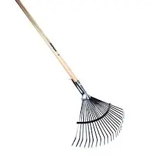 Balai à gazon + manche à bois