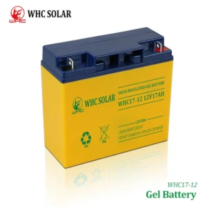 Batterie solaire gel WHC 12-17 12 V 17 Ah rechargeable sans entretien, – WHC Solar – Batterie solaire gel 12 V 17 Ah à décharge profonde | WHC 17-12