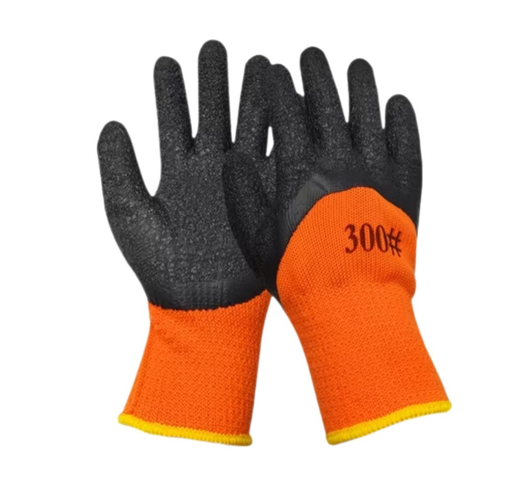 Les gants de protection en latex 300# (gants 300#) en vert & orange
