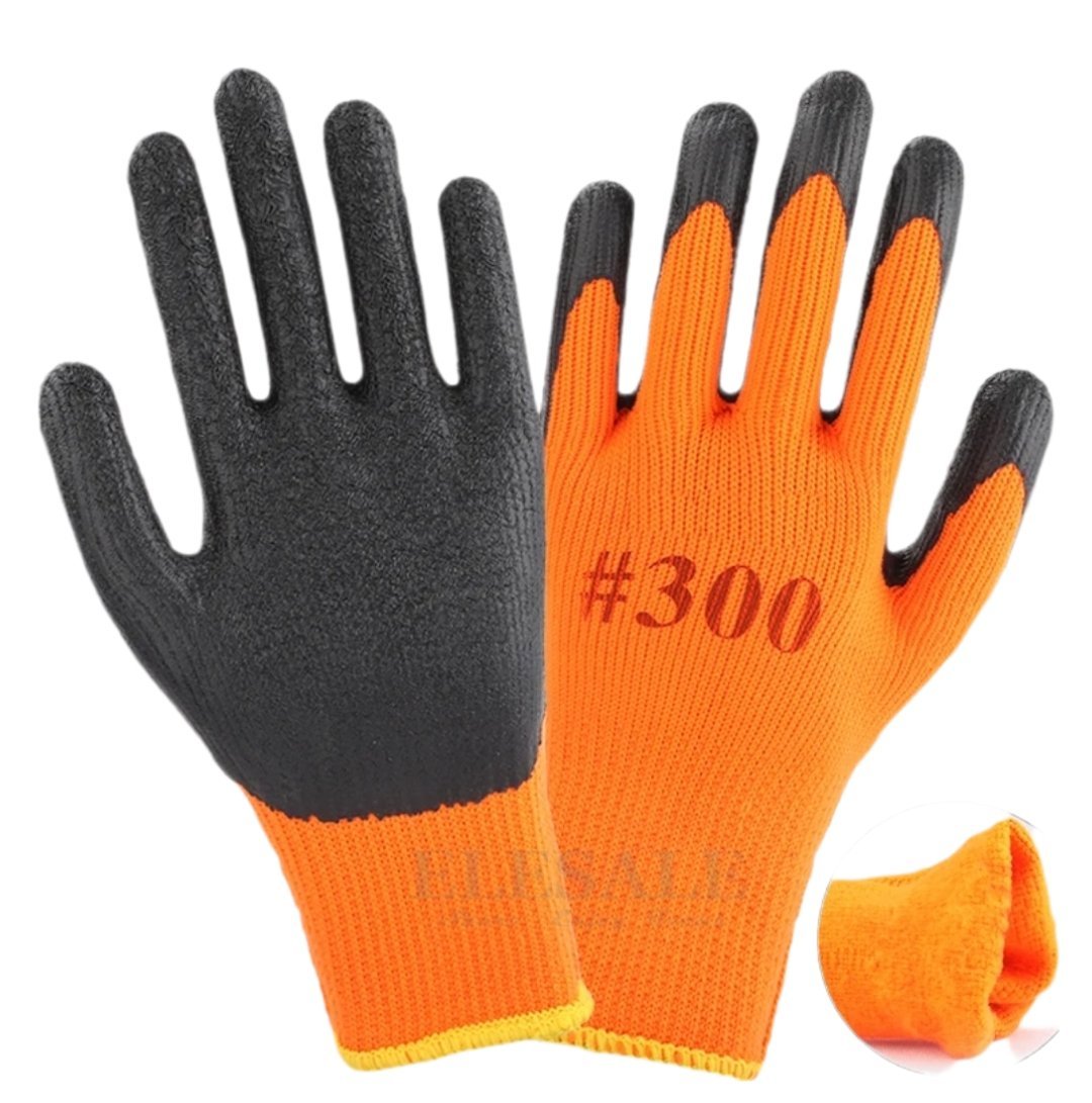 Les gants de protection en latex 300# (gants 300#) en vert & orange – Image 2