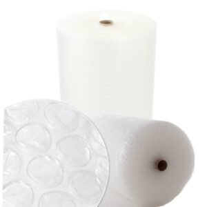 Rouleau de Papier Bulle 1m x 50 Emballae  Film à Bulles Etirable pour Déménagement | Emballage Colis Rouleau de film bulle d'air,couche 80 microns