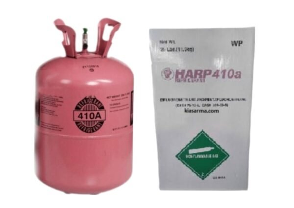 GAZ  HARP R410A 11.3KG bouteille de réfrigérant HARP 410A, un fluide frigorigène couramment utilisé dans les systèmes de climatisation et les pompes à chaleur.  – Image 2