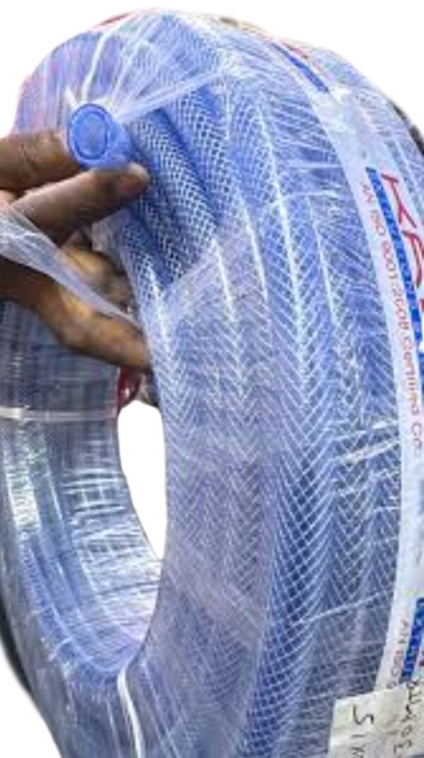 Tuyau flexible industriel en PVC transparent tressé haute pression diamètre 50 Rouleaux de 100 mètres – Image 3