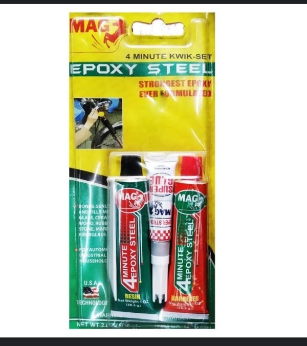 COLLE 4 Minute, EXPOY – Acier époxy MAG – EPOXY STEEL colle 4 minute MAG MG507M