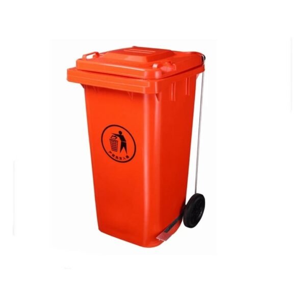 Poubelle à pédale120 litres et 240 L avec roues et couvercle – Image 2