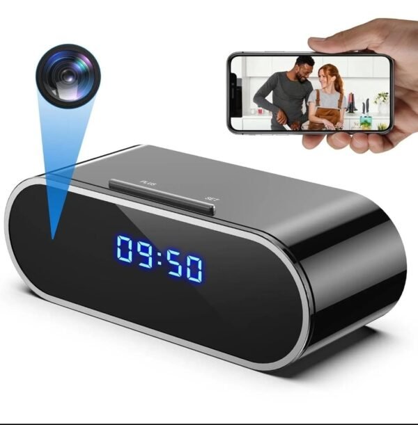 caméra espion" ou "caméra de surveillance Wi-Fi 1080p sans fil Mini caméra cachée pour la maison et le bureau Caméra de surveillance intérieure Enregistreur vidéo Smart Nanny Cam Angle 140° Vision nocturne Détection de mouvement – Image 2