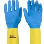 Paire de gants de protection chimique – MAPA (Bleu & Jaune) paquet de 12 pièce.