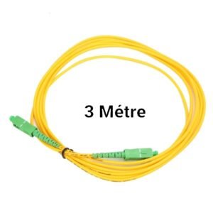 Câble Internet à Fibre Optique SC/APC‑SC/APC‑SM‑DX‑3.0‑‑PVC Câble à Fibre Optique Cordon de Raccordement à Fibre Optique Cavalier de Câble
