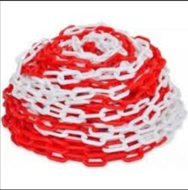 Chaîne  En Plastique pour Barrière chaîne de signalisation en plastique
De 6mm,Matériel PE, Avertissement De Sécurité 50ML – Chaîne de sécurité PE – Chaîne de délimitation 6 mm 50ML / 25 mt – Image 3