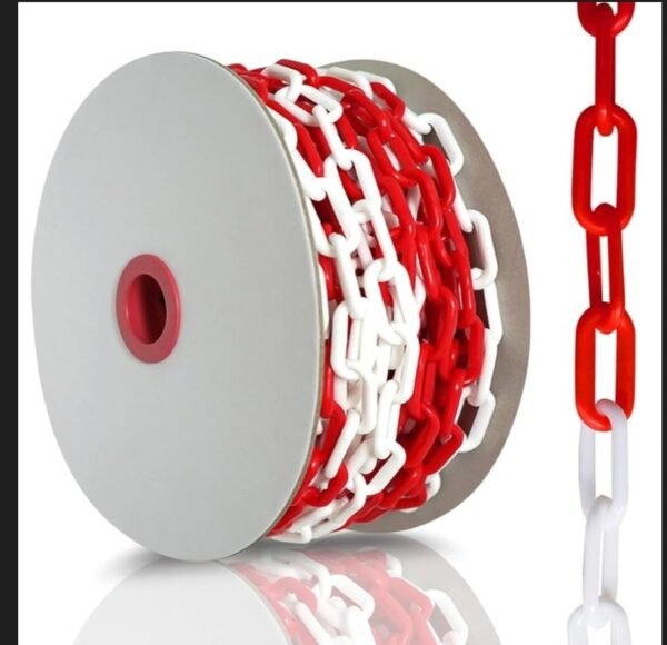 Chaîne  En Plastique pour Barrière chaîne de signalisation en plastique
De 6mm,Matériel PE, Avertissement De Sécurité 50ML – Chaîne de sécurité PE – Chaîne de délimitation 6 mm 50ML / 25 mt – Image 2