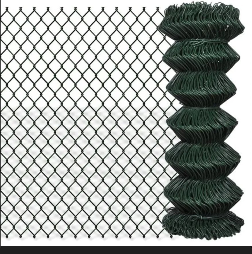 Grillage de clôture - Maille losange - 25m Hauteur 1,5m - 2m-Acier galvanisé & vert – Image 2