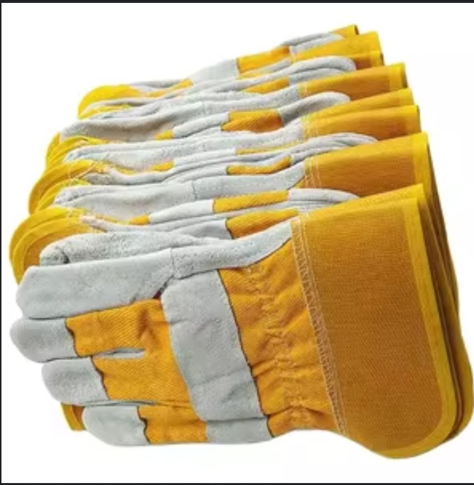 gants en cuir semi-soudés sont résistants à la chaleur et conviennent à la cuisson, à la pâtisserie, au feu de bois, aux barbecues pour animaux paque de 12 pcs – Image 2