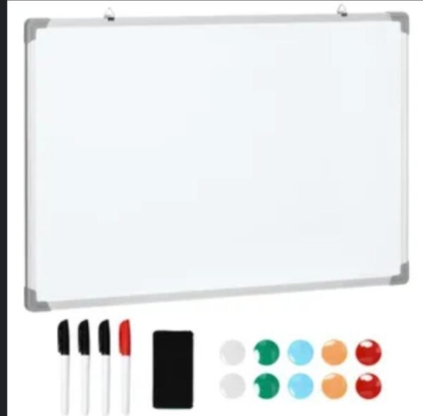 Tableau Blanc Magnétique 90X120 Cadre En Aluminium disponible different Dimension moral ou ave  pieds. – Image 3