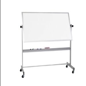 Tableau Blanc Magnetique, Pivotant 90X120Cm A Roulette 2X3