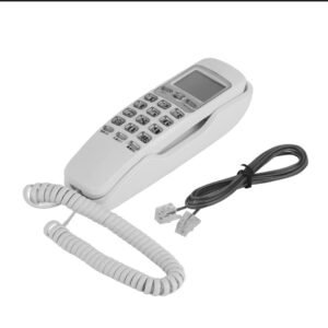 Téléphone Fixe, Téléphone Fixe Filaire Mural avec Affichage ID de l'Appelant pour Bureau, Téléphone Fixe Mural - Bureau et Maison avec fil