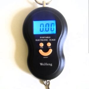 balance électronique portable de 50 kg électronique Balance, Pêche échelle 50kg écran LCD rétroéclairé Balance Digital Portable électronique, 2 Piles AAA Incluses différentes formats