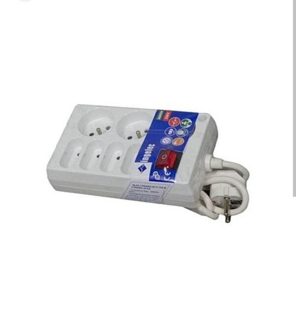 Multiprise injelec 6 prises 16A 2P+T + 3PN  interrupteur