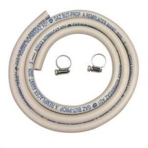 Tuyau souple gaz Butane/Propane Tuyau Raccordement à gaz Tuyau gaz butane propane - D: 6 mm - 1.5 m + 2 colliers 4,6 / 5