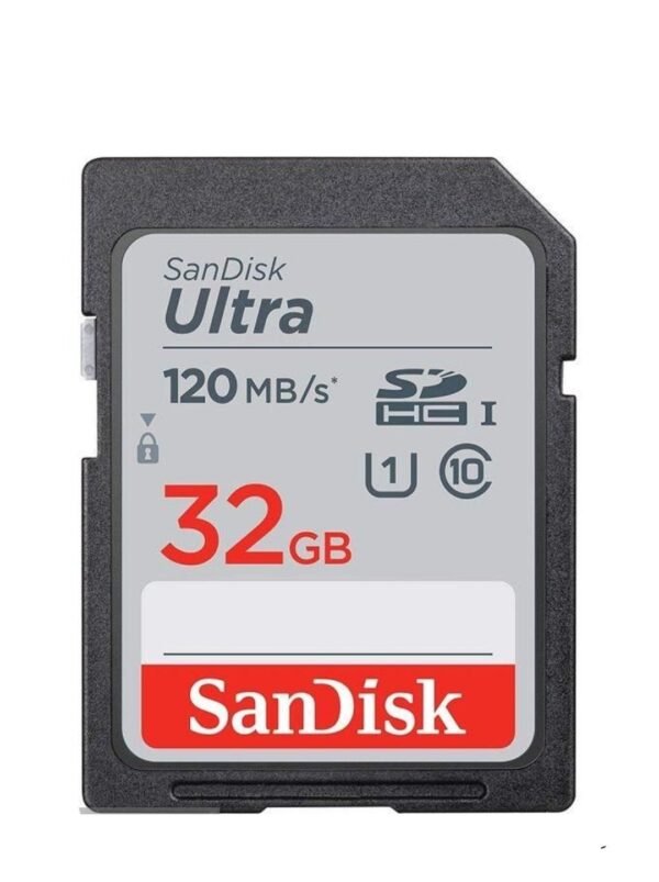 Carte mémoire SanDisk Ultra SDXC - Capacité 32 Go - Class 10 - Vitesse de lecture Jusqu'à 30 Mo/s - Vidéo en Full HD - Dimensions 24 x 32 x 2,1 mm