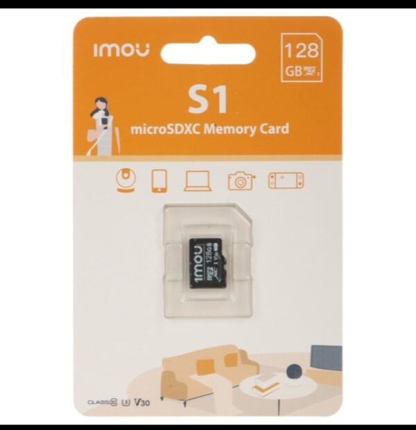  carte mémoire microSDXC Imou S1 de 128 Go.
