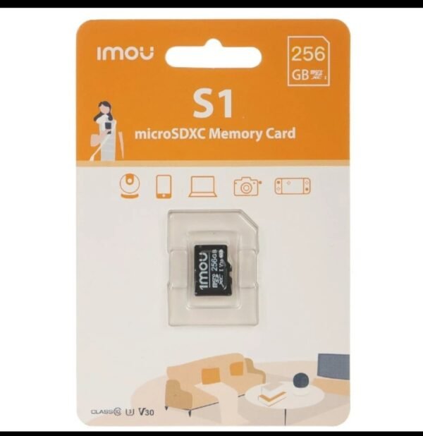 Produit￼

Carte Mémoire Micro SD imou 256 GB – Classe 10 – Haute Vitesse – Compatible Caméras & Smartphones – Image 2