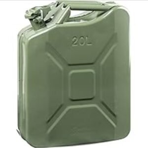 Bidon pour Carburant Essence Diesel Etc 20 Litre Vert,
Jerrican 20L - Jerrican Métal - Verrouillage à Goupille - Traitement Intérieur Antirouille - Norme UN Transport de Matières Dangereuses
