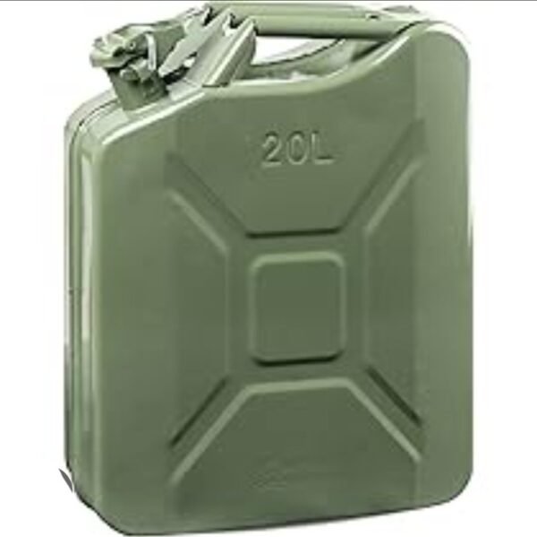 Bidon pour Carburant Essence Diesel Etc 20 Litre Vert,
Jerrican 20L - Jerrican Métal - Verrouillage à Goupille - Traitement Intérieur Antirouille - Norme UN Transport de Matières Dangereuses