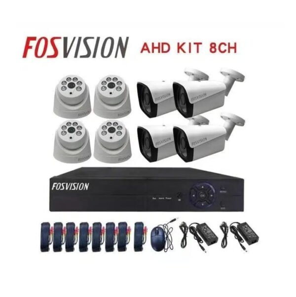 Caméra de surveillance Fosvision Kit de 8 avec vision nocturne
Kit Video Surveillance FOSVISION 8 Cameras