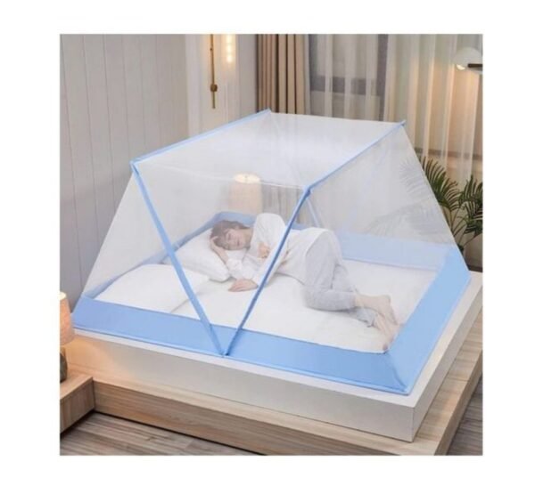 Moustiquaire Pliable Illimitée Housse de Moustique Compacte Installation Simple de Camp et Filet Anti-Insectes Extérieur Établissement Gratuit pour Lit d'adulte/Lit d'enfant/Canapé/Champ,Ble – Image 3