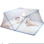 Moustiquaire Pliable Illimitée Housse de Moustique Compacte Installation Simple de Camp et Filet Anti-Insectes Extérieur Établissement Gratuit pour Lit d'adulte/Lit d'enfant/Canapé/Champ,Ble