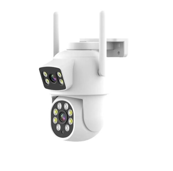 Caméra de sécurité WiFi,  cellulaire Caméra 4K 8MP PTZ, double objectif, double écran, Zoom numérique 4X, caméra IP 4MP HD, suivi automatique, vidéosurveillance extérieure Résolution HD(4MP Add 32G SD Card) – Image 3