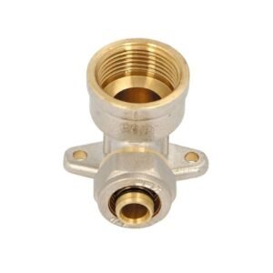 Coude Pex avec plaque murale 14/ 18 x 3/4 po filetage femelle pour chauffage de l'eau, raccord à vis en V, plaque murale à compression, coude, raccord de tuyau, systèmes de chauffage sanitaire