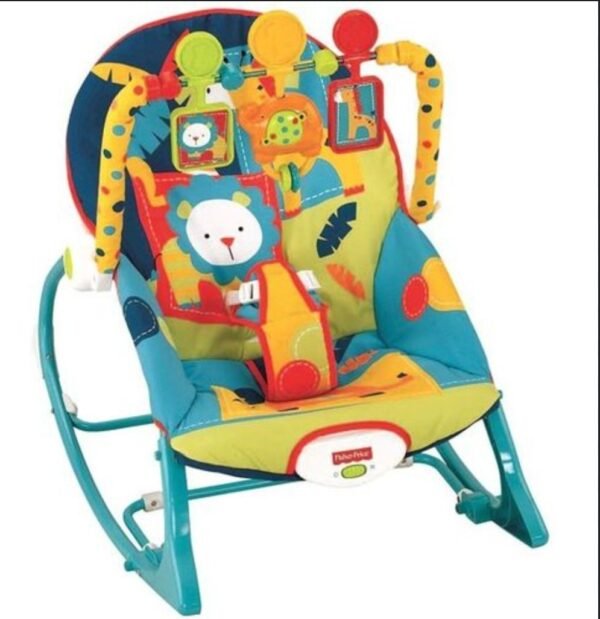Transat bébé Balancelle Bébé Électrique avec Musique,Angle réglable,Harnais de Sécurité 3 Points,Cadre Métallique avec Pieds Antidérapants,Grenouille Bleu,0-3 ans – Image 2