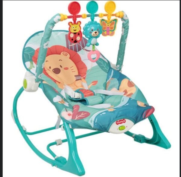 Transat bébé Balancelle Bébé Électrique avec Musique,Angle réglable,Harnais de Sécurité 3 Points,Cadre Métallique avec Pieds Antidérapants,Grenouille Bleu,0-3 ans
