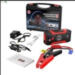 Démarreur De Batterie De Voiture Portable avec écran LCD, 1500a 12000mAh USB Batterie De Démarrage De Démarrage De Batterie avec Câbles De Démarrage Et chargeur Téléphone Modes D'éclairage LED