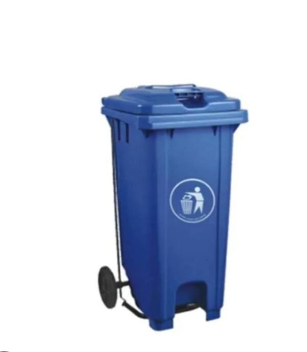 Poubelle à roulettes et pédale, Conteneur poubelle 2 roues - 120 litres – Image 4