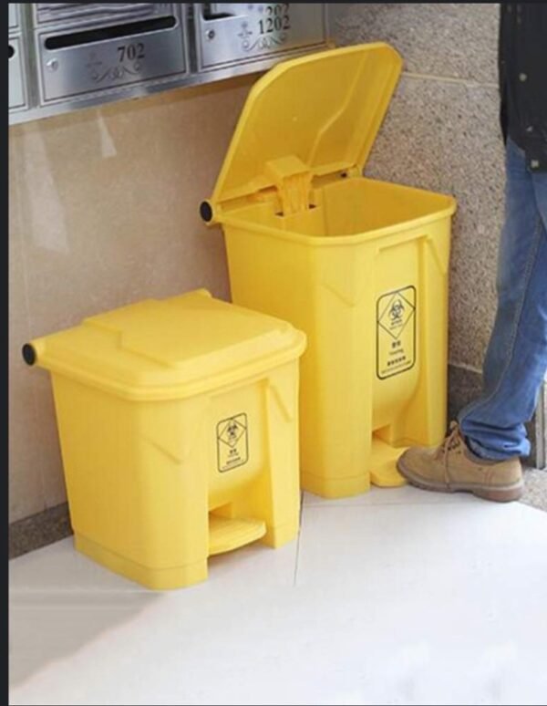 poubelle jaune de 60 litres Conteneur à déchets 60 Litres – Image 3