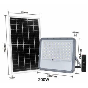 projecteur solaire LED 200W
Lumière blanche 200W], [Grey shell], [Solar powered