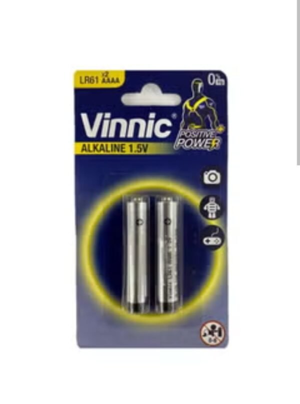 piles alcalines Vinnic LR61 (AAAA) de 1,5V
