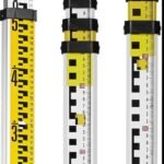 règle de nivellement.Mire de nivellement télescopique Mire télescopique 3m, 3 Mire de nivellement télescopique avec bulle circulaire