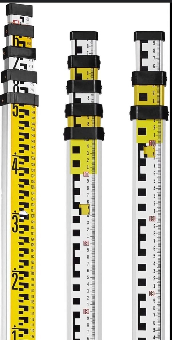 règle de nivellement.Mire de nivellement télescopique Mire télescopique 3m, 3 Mire de nivellement télescopique avec bulle circulaire