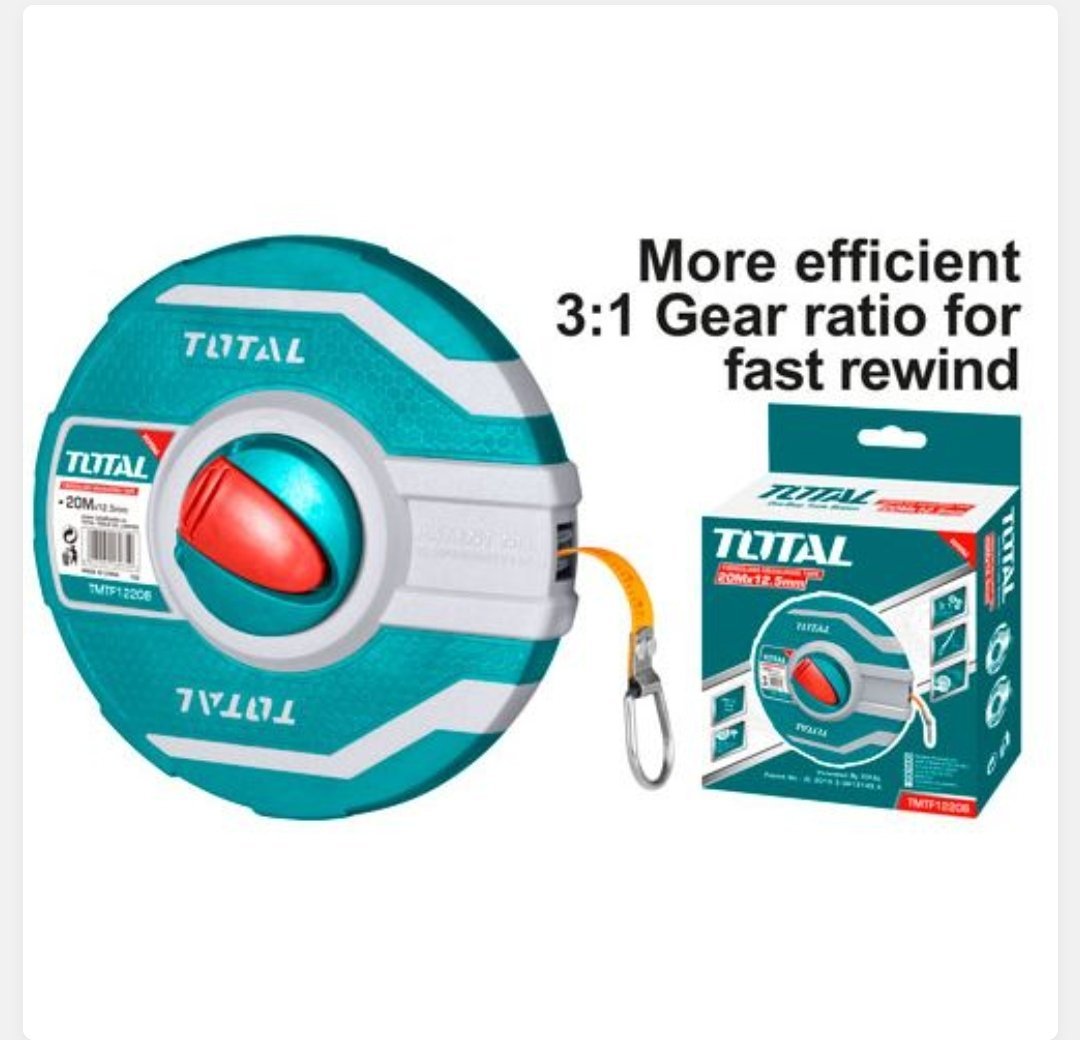 Ruban à mesurer 30 m x 12,5 mm en fibre de verre TMTF12306 – Image 2