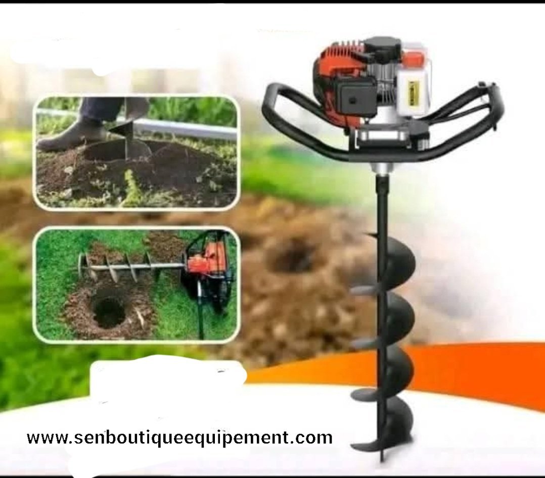Foreuse de Terre à Essence à 2 Temps, tarière de Poteau de clôture, foreuse de Trou de Terre, tarière de Terre, foreuse de Trou de Poteau de clôture, Pelle en Spirale à Essence de – Image 3