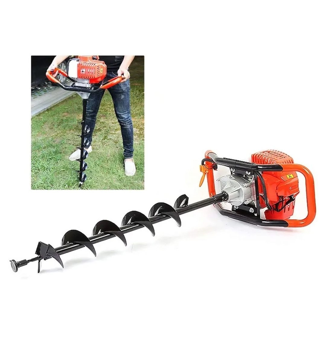 Foreuse de Terre à Essence à 2 Temps, tarière de Poteau de clôture, foreuse de Trou de Terre, tarière de Terre, foreuse de Trou de Poteau de clôture, Pelle en Spirale à Essence de – Image 5
