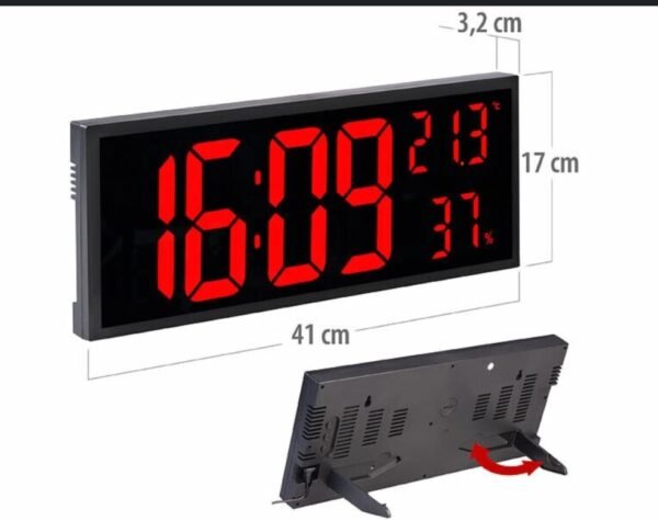 Horloge Numérique – horloge Digitale LED Murale JH2315 avec Calendrier  horloge murale numérique qui affiche l'heure, la date et la Température – (JH2315) DIGITAL CLOCK LED MULTIFUNCTIONAL MURALE – Image 3