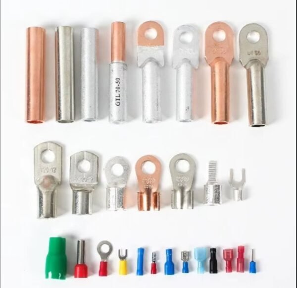 cosse assortiment, cosses de câble, également appelées connecteurs ou bornes de câble de connecteur d'anneau de cuivre de fil de 6/8/10MM, 100 pièces, Terminal de nez de fil à sertir SC16-6 SC25-6 SC35-6 cosses, trou de boulon d'anneau – Image 2