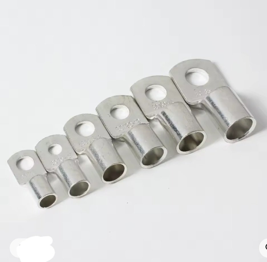 cosse assortiment, cosses de câble, également appelées connecteurs ou bornes de câble de connecteur d'anneau de cuivre de fil de 6/8/10MM, 100 pièces, Terminal de nez de fil à sertir SC16-6 SC25-6 SC35-6 cosses, trou de boulon d'anneau