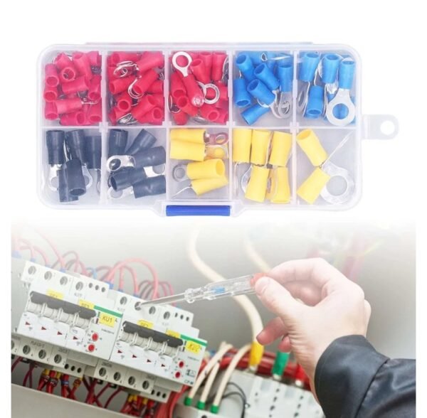 cosse à sertir connecteurs à sertir isolés borne à anneau isolé connecteur de fil à sertir ensemble d'accessoires Kit de bornes de fils pour équipement d'application industrielle – Image 3