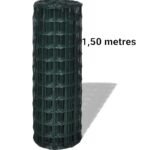 Grillage de Clôture Acier 25 x 0,8 m Vert,Barriere Jardin Exterieur,Barriere Jardin, Terrain de basket Portillon Grillage