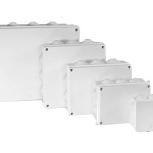 Boîte de dérivation carrée - Boite de dérivation étanche en saillie IP55  DEBFLEX Gris -  fermeture par 1/4 de tour - gris et Blanc